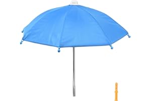 Aliyoham Squirrel Feeder Umbrella, Squirrel Picnic Table Umbrella for Outside, Replacement Mini Umbrella for Squirrel (Sky Blue)