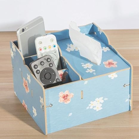 Amazon ティッシュケース コンテナdiyナプキンケース木製 木製のティッシュボックスカバーウェットティッシュボックスで拭いウェットティッシュボックス Yxjjp Color Blueflower Size 1 ティッシュケース ホルダー オンライン通販