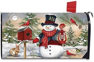 Briarwood Lane Snowman and Friends Winter Large Oversized Mailbox Cover