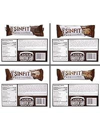 Sinister Labs SINFIT - Barra para crujir proteínas de doble capa (1.06 oz) Sin gluten - (2.93 oz bares)