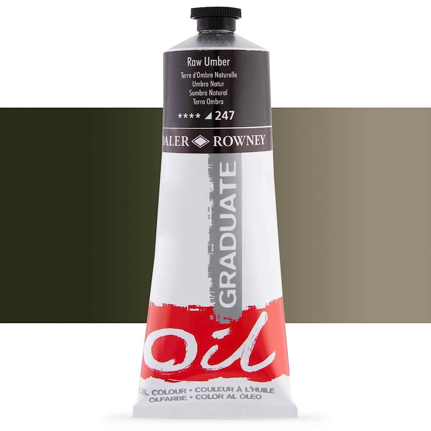 Daler-Rowney Graduate Oil Paint, Aluminium Tube, 6.76oz - 200 ml, Raw Umber