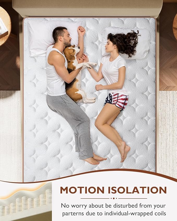 BedStory Full Mattress 10 Inch - Firm Hybrid Mattresses with Lumbar & Shoulder Support, Hotel Collection Hybrid Double Matelas Pain Relief & Deep Sleep - Fiberglass Free - No Odor-365 Night Trial