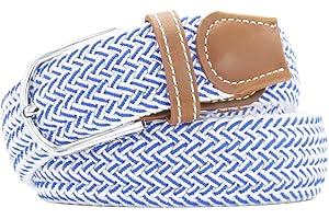 Huyfhksd Multicolored Elastic Woven Golf Belts Casual Braided Stretch Belt for Men and Women