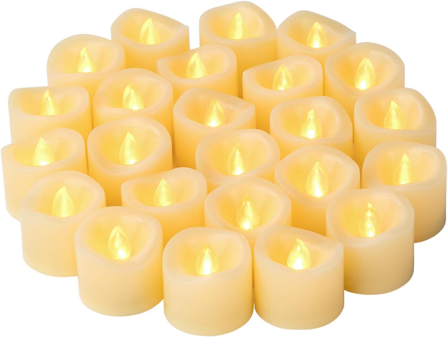 LED Flameless Flickering Votive Tea Lights Candle Battery Operated Set