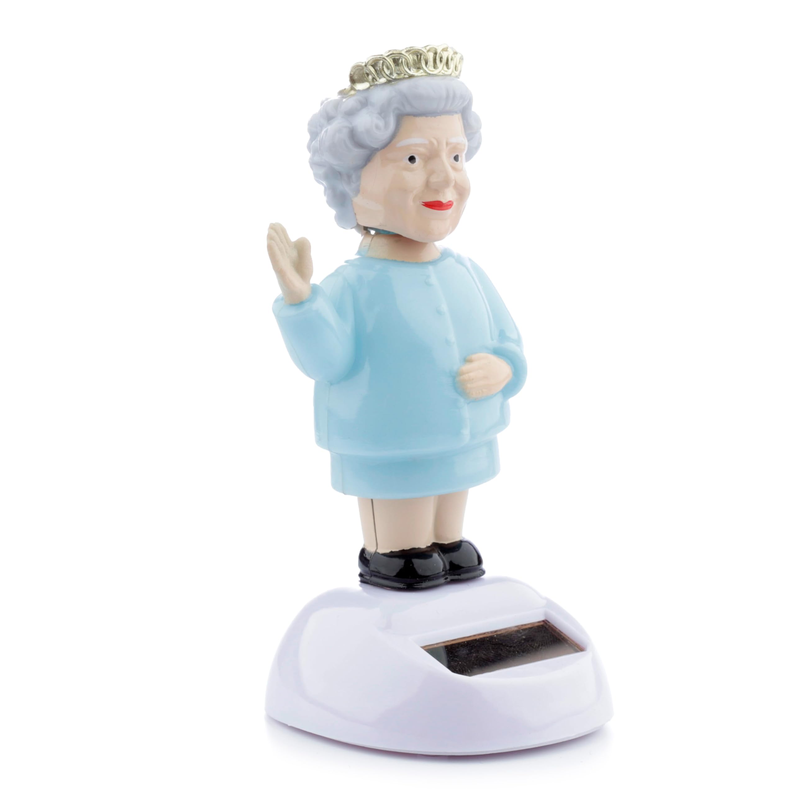 Puckator Queen Elizabeth Solar Pal - Home Office Table Desk Dashboard Car Decor Decoration - Gift Ideas - Gifts For Teenage Old Boy Girl Dad Mums - Powered KIds Toys Toy Figure Figures