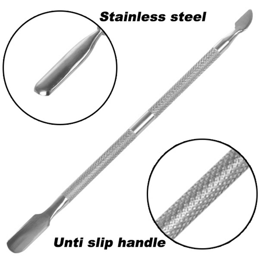 Nail Cuticle Spoon Pusher Remover Nail Cut Tool Pedicure Manicure Set. Pocket Nail Cuticle Nipper Pack Contains Nail Trimmer, Pack of 3 : Beauty