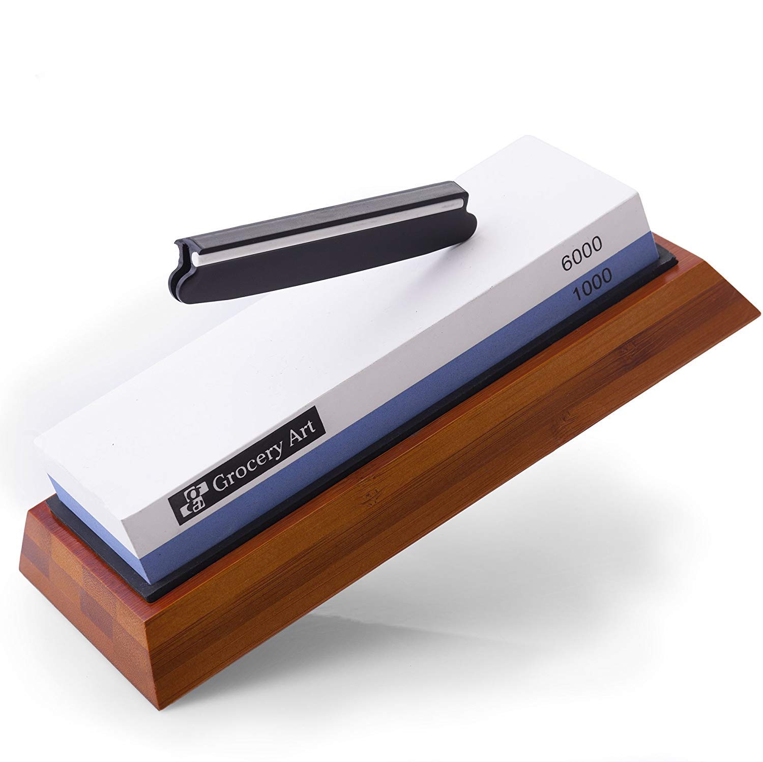 Grocery Art Whetstone Knife Sharpener Knife Sharpening Stone Waterstone 1000 6000 Grit With Non Slip Bamboo Base And Angle Guide Best Wet Stone Kitchen Knives Sharpening Kit Buy Online In Tanzania