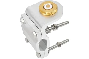 HYSHIKRA Universal Roll Bar/Mirror Mounting Bracket, Aluminum Anti-Corrosion Antenna Mount for NMO Mobile Outdoor Base Antenna with NMO Adapter(NMO to UHF-Female) (Bracket with 16mmHole)