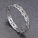 SOMEN TUNGSTEN 925 Sterling Silver Ring 4mm Eternity Celtic Knot Wedding Band for Women Size 3-13
