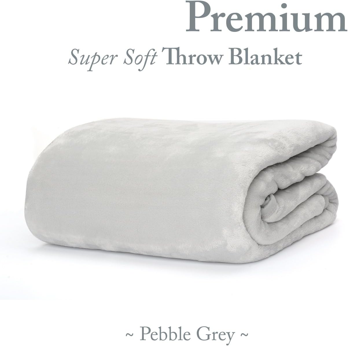 Snug Rug Premium Super Soft Fleece Throw Blanket Thick Warm Extra Large XL 150 x 200cm (Pebble Grey), 33.8 x 33.8 x 11.8 cm - Image 3