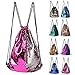 Winmany Mermaid Sequin Drawstring Backpack Glittering Reversible Dance Bag Sports Backpack Bag Outdoor Shoulder Bag