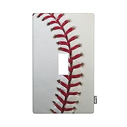 Pznen Baseball Stitching 1 Gang Wall Plate Single