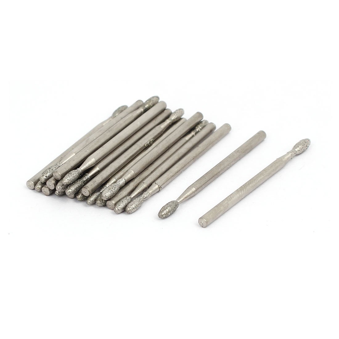 Sourcingmap 2.35mm Shank 2.5mm Tip Dia Oval Head Grinding Bit Diamond Mounted Point 20pcs