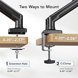 HUANUO Dual Monitor Mount for 2 Monitors up to 32