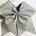 CHEER BOW - JUST DO IT ! Black Glitter Cheerleading Bow with white glitter lettering - Custom & Team cheer bows by request ...check out the other colors available by request