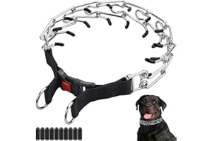 CBBPET Dog Prong Collar, Adjustable Dog Training Collar with Quick Release Buckle for Small Medium Large Dogs