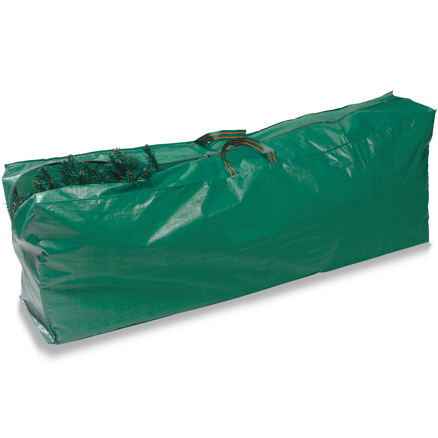 Bosmere G382 Christmas Tree Storage Bag For 8" Trees Heavy-Duty Material With Durable Handles & Zipper, Waterproof Material Protects from the Elements,Green,155cm x 30cm x 51cm