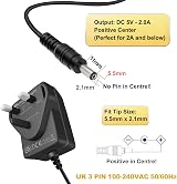 DR. WATCH 5V 2A UK Power Supply for Revitive CX Circulation Booster 5.5*2.1mm view 3