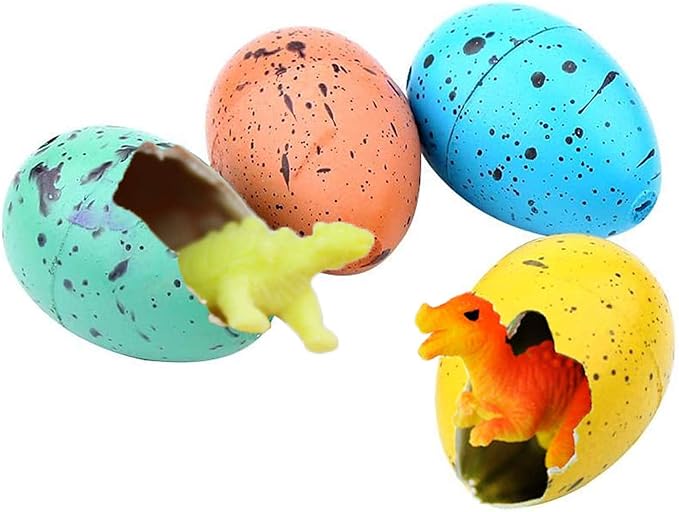 Krilira Dinosaur Egg Toys 12 Pcs Easter Colorful Dino Egg Toys Hatching Mini Eggs Assorted