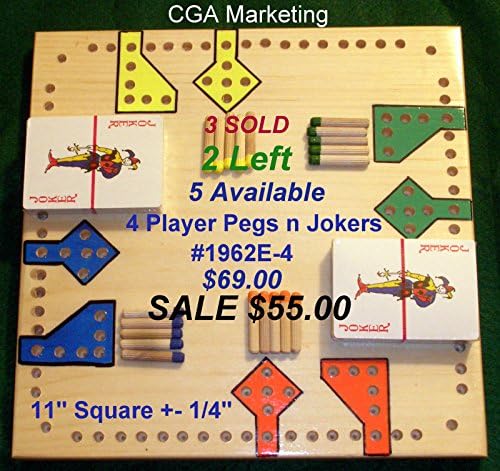Board Game Pegs &amp; Jokers 1962E Four Player