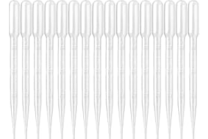 Crafare 90pcs 3ml Disposable Transfer Pipettes Essential Oils Pipettes Graduated Calibrated Dropping Pipettes for Scientific Lab Painting DIY Makeup Tool Pipettes Eye Dropper