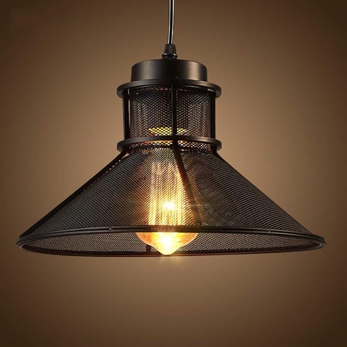 AG Candelabro-Araña Retro Hierro Arte 1 Titular Negro Sala de Estar