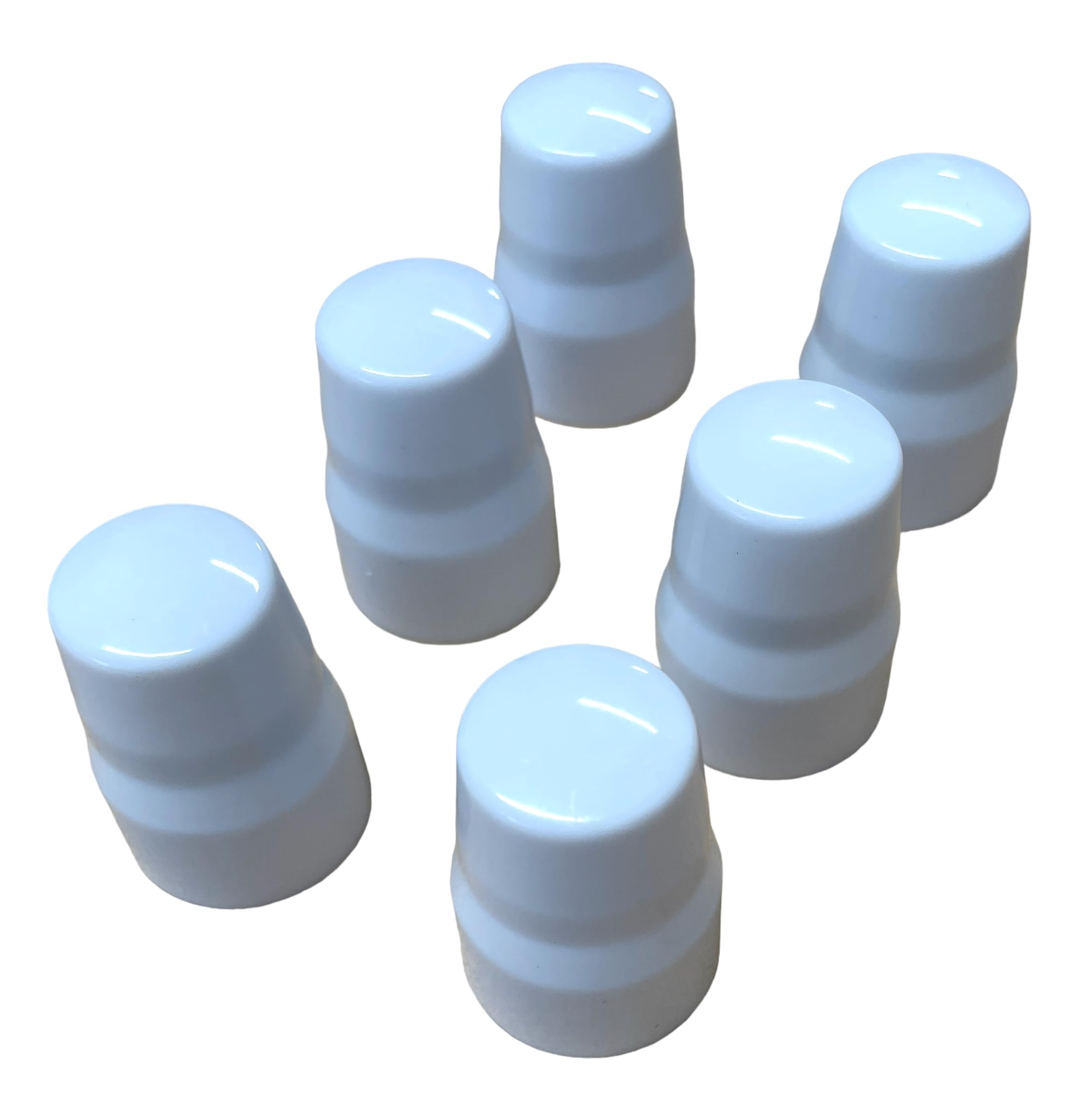 6 Radiator Caps - Tidy Up Radiator Valves - Simply Push On White