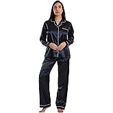 Just Love Satin Pajama Set for Women – Long Sleeve Button Down Womens Pajama Sets – Soft Loungewear & Sleepwear Sizes (S-3X)