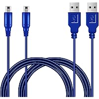 2 Pack 8ft Nintendo 3DS USB Charger Cable, Play and Charge Power Charging Cord for Nintendo New 3DS XL/New 3DS/ 3DS XL/ 3DS/ New 2DS XL/New 2DS/ 2DS XL/ 2DS/ DSi/DSi XL
