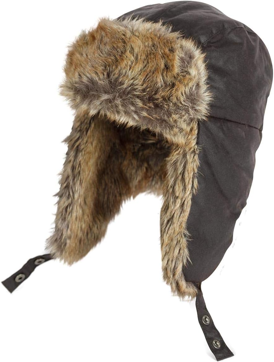 trapper hat with peak