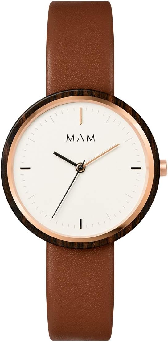 Mam relojes Plano Womens Analogue Japanese Quartz Watch with Leather Bracelet 661