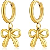 Bow Earrings for Women Gold Bowknot Hoop Earrings Wedding Prom Jewelry Christmas Gifts Trendy Stuff