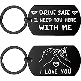 Drive Safe Keychain Gift for Him Husband Boyfriend from Wife Girlfriend | I Need You Here With Me I Love you Gifts, Birthday Anniversary Christmas Valentine&rsquo;s Day