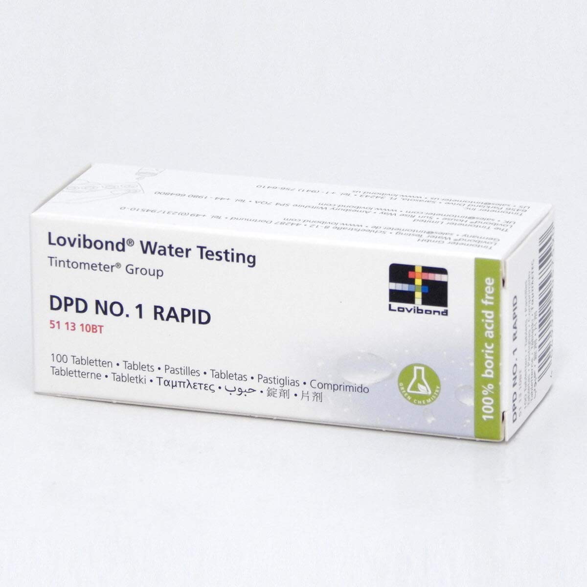TEST ALL WATER - Lovibond DPD No 1 Rapid Dissolve Tablets | Chlorine & Bromine Testing | Pools, Spas & Hot Tubs | Visual & Comparator Use | Ensures Water Safety & Clarity
