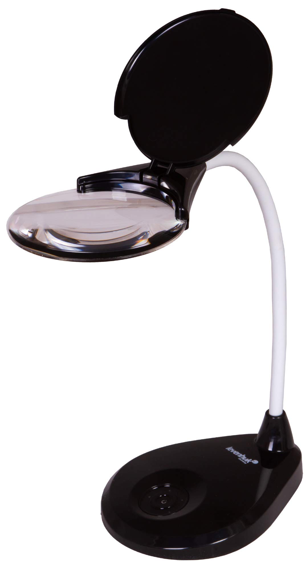 Levenhuk Zeno Desk Lamp ZL13 LED Black Magnifier with Light, 2x Lens, Protection Cover and Flexible Neck for Close Work