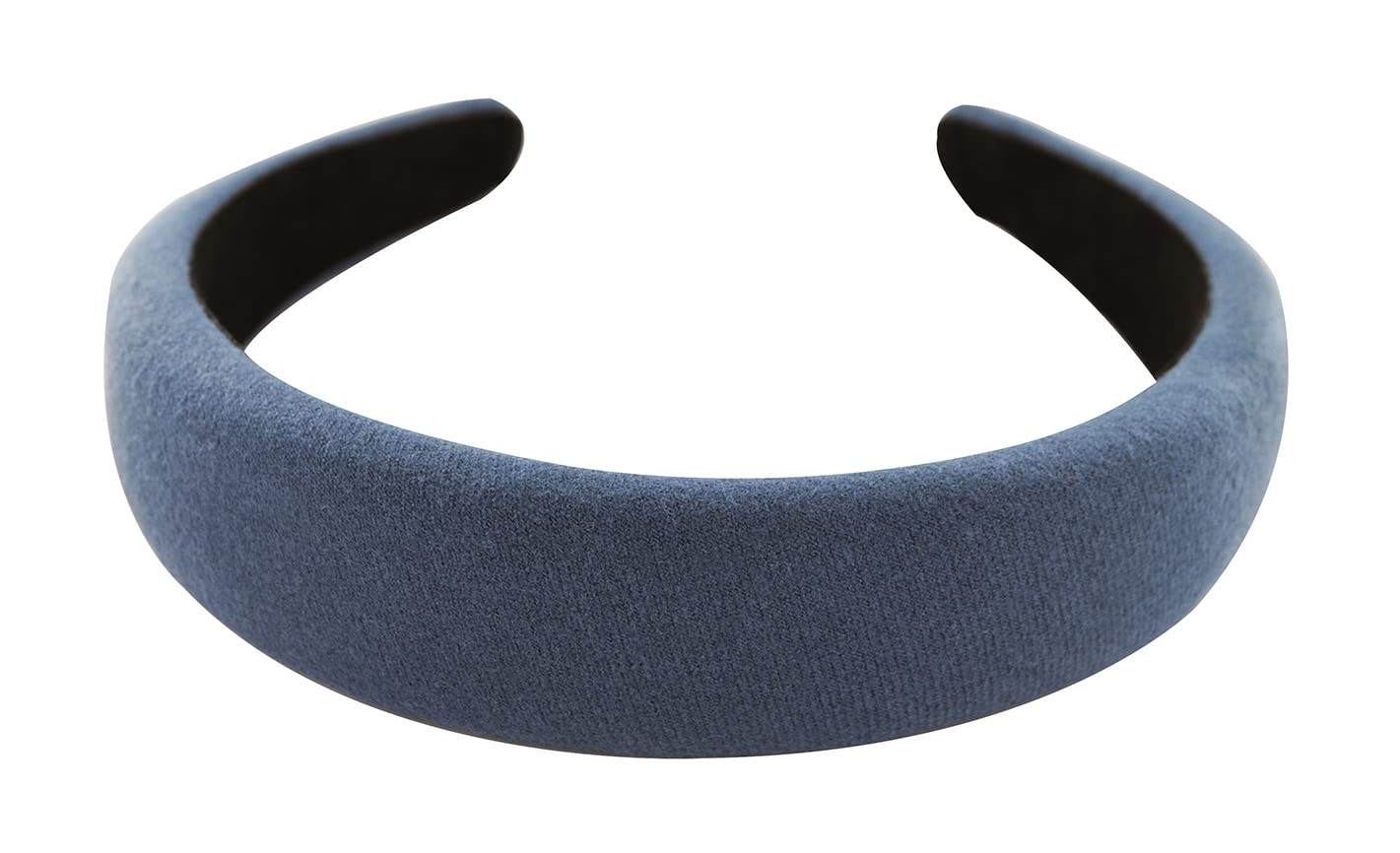 axy HRK5 Headband with Flannel Hairband Vintage Hairband Headband Classic and Fashionable Headband (Grey Blue)