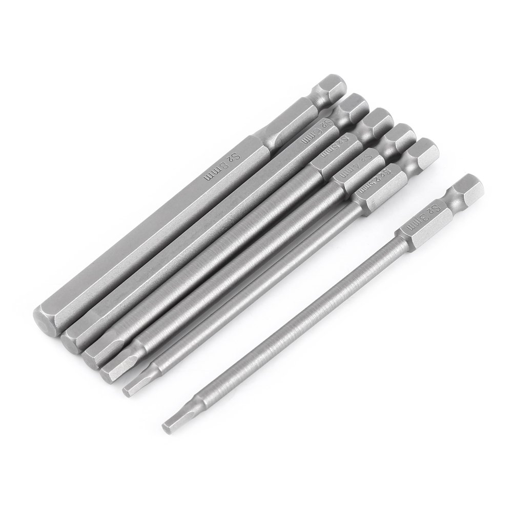 6pcs 100mm Magnetic Screwdriver Bit Set Hexagon Head Tool Bit with 1/4" Hex Shank for Electric Screwdrivers, Hand Screwdrivers, Electric Drills, air Drills