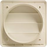 Kair White 150mm Louvred Wall Vent Grille with Rear Spigot 6in Front Cover view 4