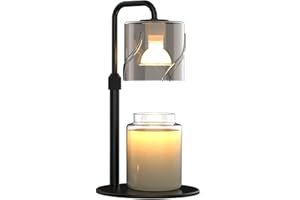 HLTGC Candle Warmer Lamp with Timer Dimmer, with 2 Bulbs,Adjustable Height,Mothers Day Gifts for Mom,Birthday Gifts for Women,for Yankee Jars,for Room Home Decor (Black)
