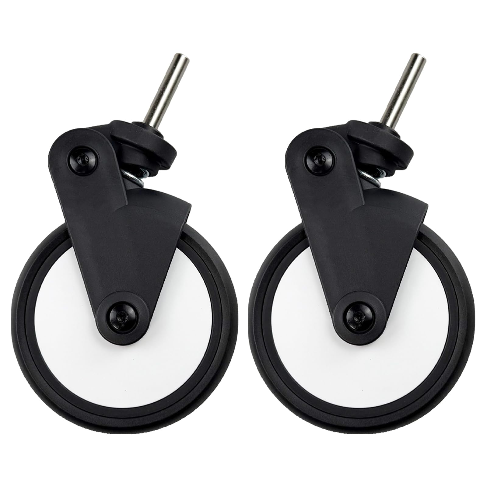 Flylin 1 Pair Baby Stroller Wheel, Rubber Kids Pushchairs Wheels Replacement with Tools for Yoya/Vovo Carriage (Front Wheel)
