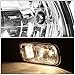 Auto Dynasty Fog Lights Assembly Compatible with 2009-2012 Dodge Ram 1500 2500 3500, Fog Lamp Replacement, Driver and Passenger Side, Clear Lens
