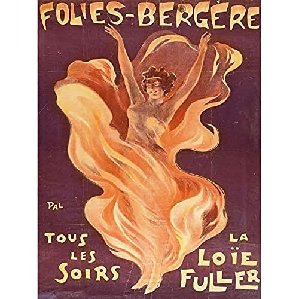 Pal Loie Fuller Dancer Folies Bergere Advert Art Print Canvas Premium Wall Decor Poster Mural