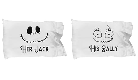 Nightmare Before Christmas Jack Skellington Sally Zero Moon Pillow