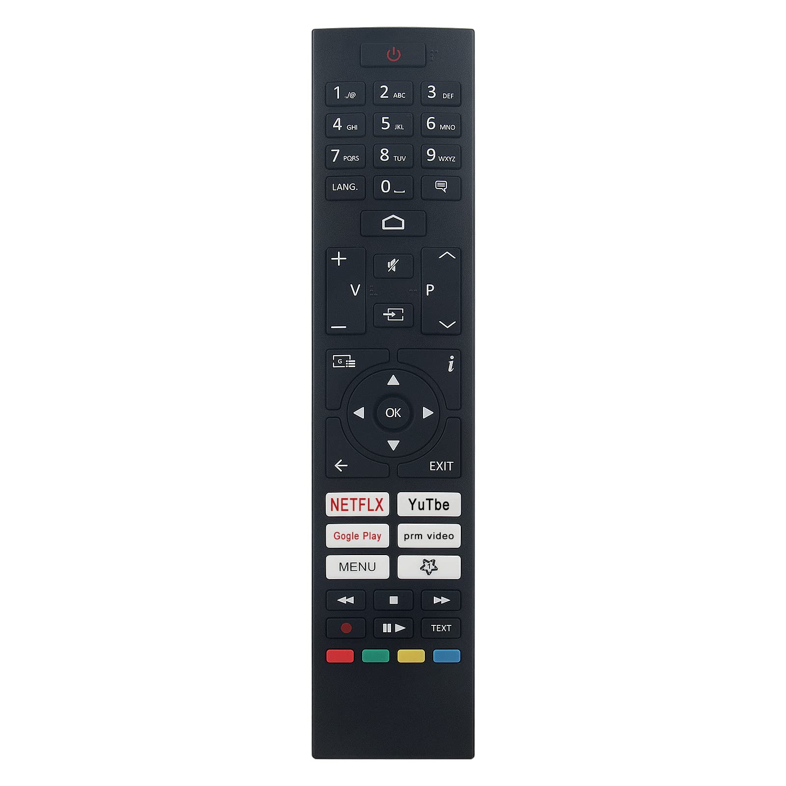 Replacement Remote Fit for JVC Android TV LT-24VAH3055 LT-24VAH3255 LT-32VAH3255 LT-32VAF5055 LT-43VAF3055 LT-32VAF3255 LT-32VAF5355 LT-32VAF3055 LT-42VAF3055 LT-32VAH3055 LT-39VAH3055 Remote RC45157