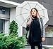 EEZ-Y Windproof Travel Umbrellas for Rain - Lightweight, Strong, Compact with & Easy Auto Open/Close Button for Single Hand Use - Double Vented Canopy for Men & Women - Oreo