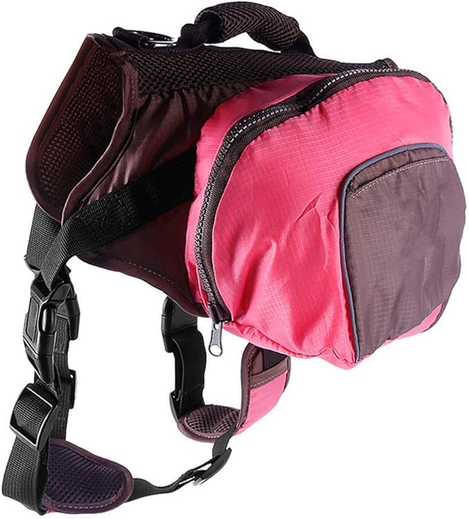 Nfudishpu Dog Saddle Bag Polyester Hiking Pack for Dogs, Adjustable