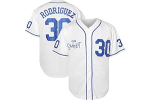 PHONEUTRIX Benny 'The Jet' Rodriguez 30 The Sandlot Bel Air Short Sleeve Squints Yeah-Yeah Baseball Jersey