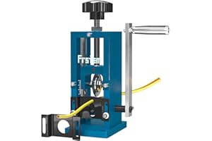 Frstem Manual or Drill Powered Wire Stripper Machine, 0.06''-1'' Wire Stripping Machine with Hand Crank or Drill, 65MN Spring Steel Blade Aluminum Frame Wire Peeler for Scrap Copper Recycling