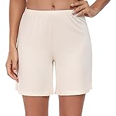 MOSCOAL Bloomers Shorts for Women Pettipants for Under Dresses Flat Edge Culottes Slip Shorts