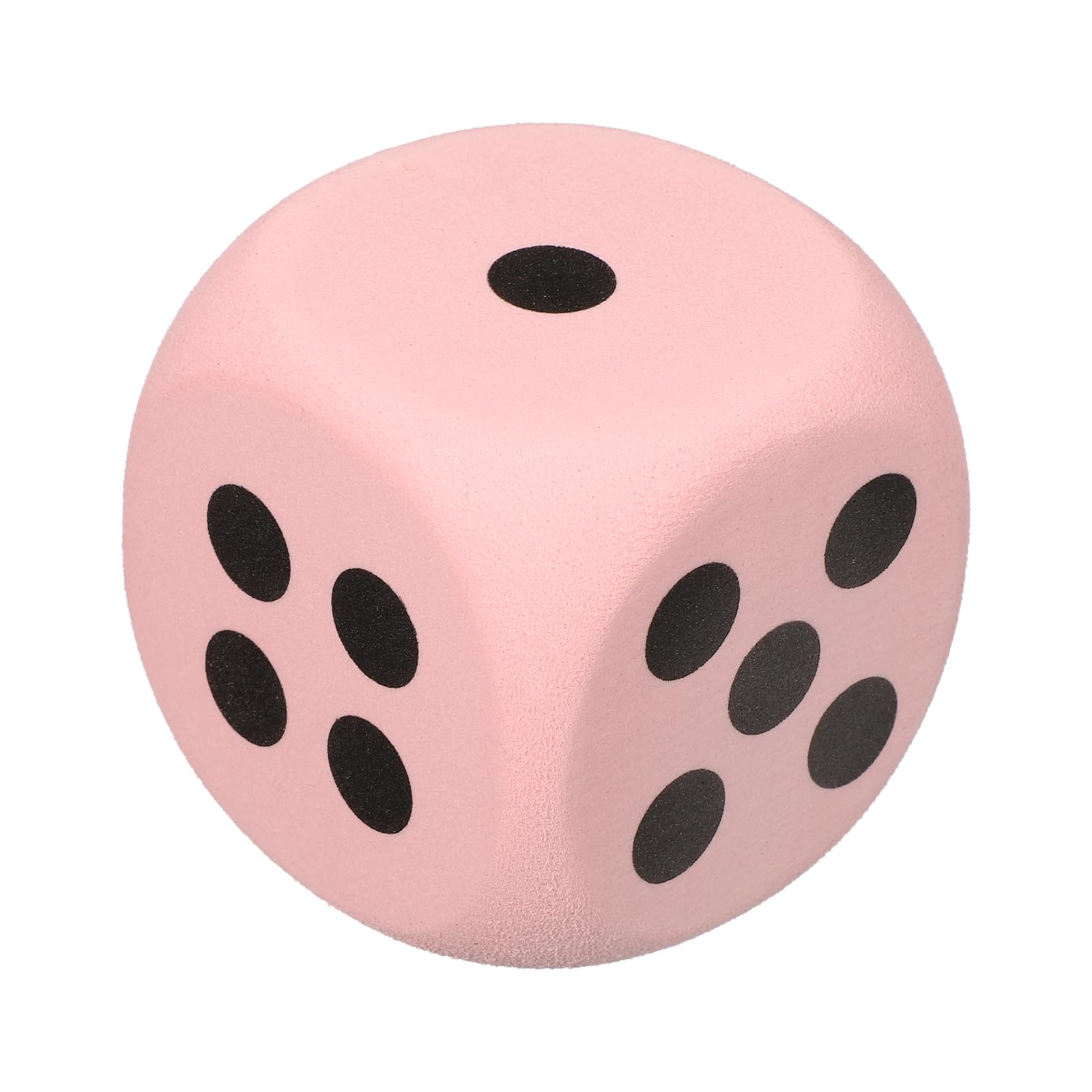 sourcing map Foam Dice, 8cm/3.15inch Eva 6-Sided Dice Stress Ball Squeezable Blocks for Board Games Relieve Stress Anxiety (Pink) — image 1